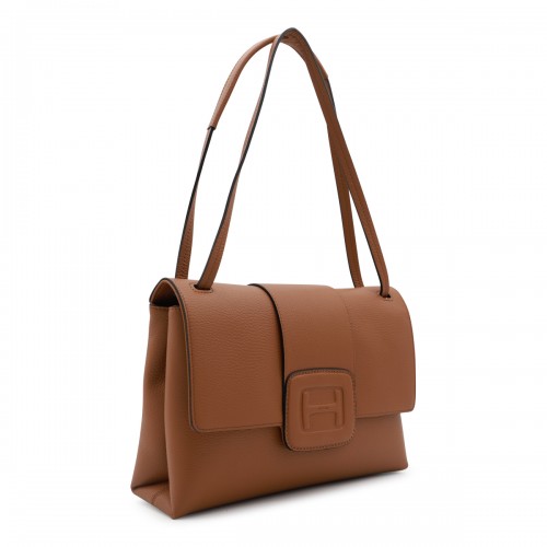 BROWN LEATHER SHOULDER BAG