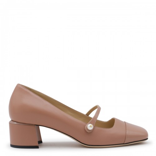 BALLET PINK LEATHER ELISA PUMPS