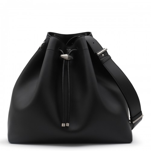 BLACK BON BON LEATHER TOP HANDLE BAG