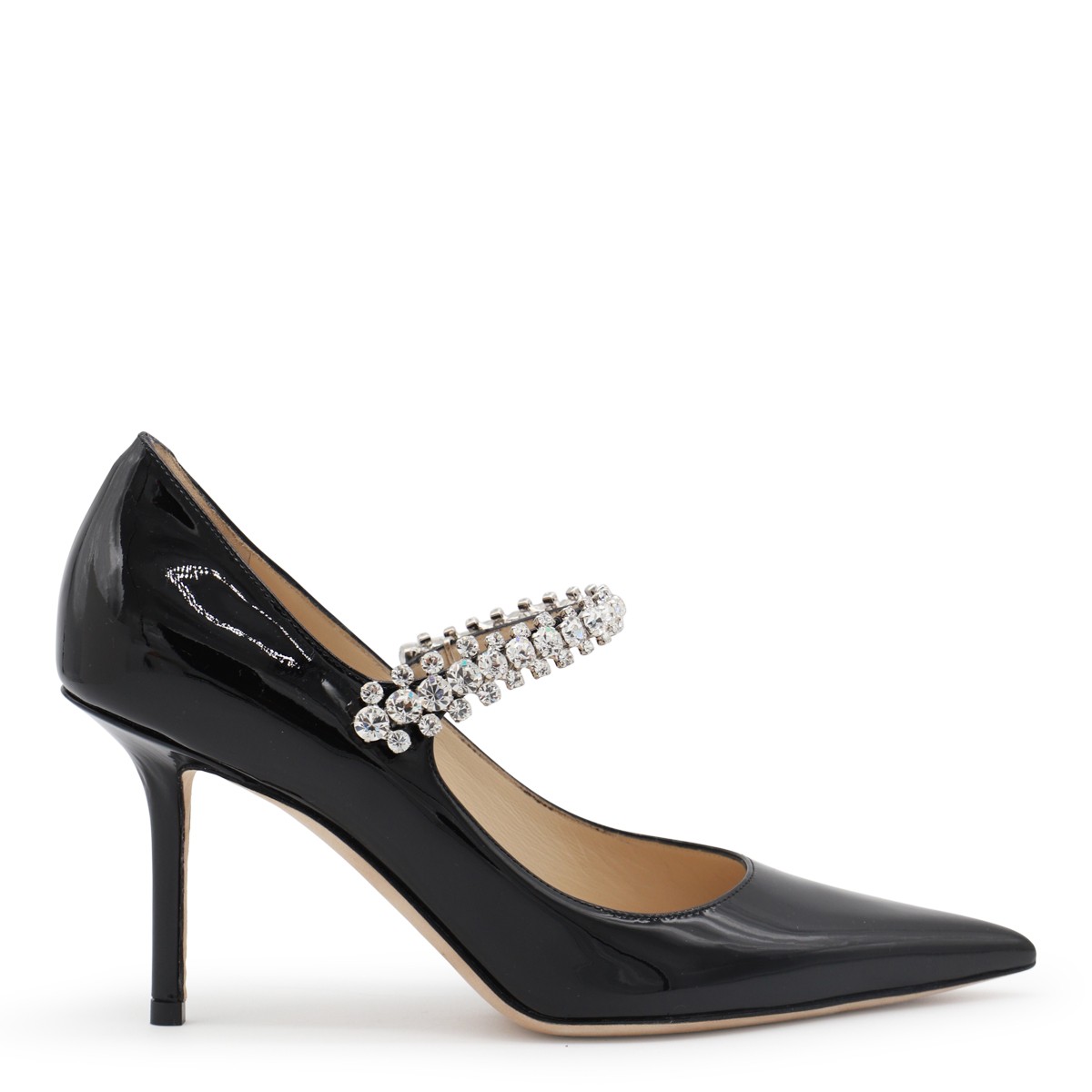 BLACK LEATHER BING 85 PUMP