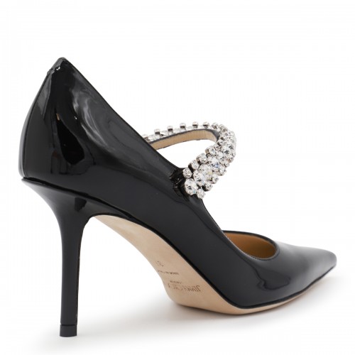 BLACK LEATHER BING 85 PUMP