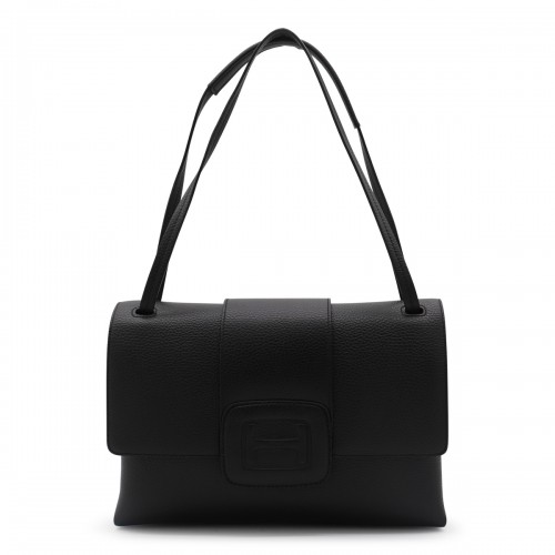 BLACK LEATHER SHOULDER BAG