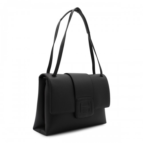 BLACK LEATHER SHOULDER BAG