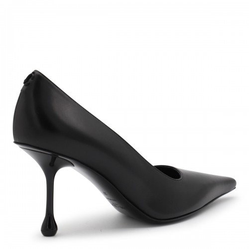 BLACK LEATHER IXIA 80 PUMPS