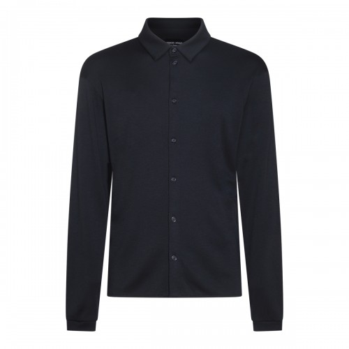 BLACK WOOL SHIRT