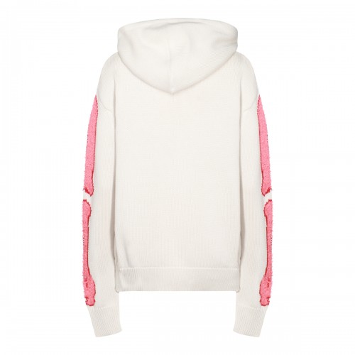 WHITE COTTON SWEATSHIRT