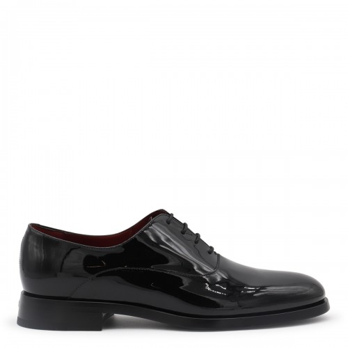 BLACK LEATHER LACE UP SHOES