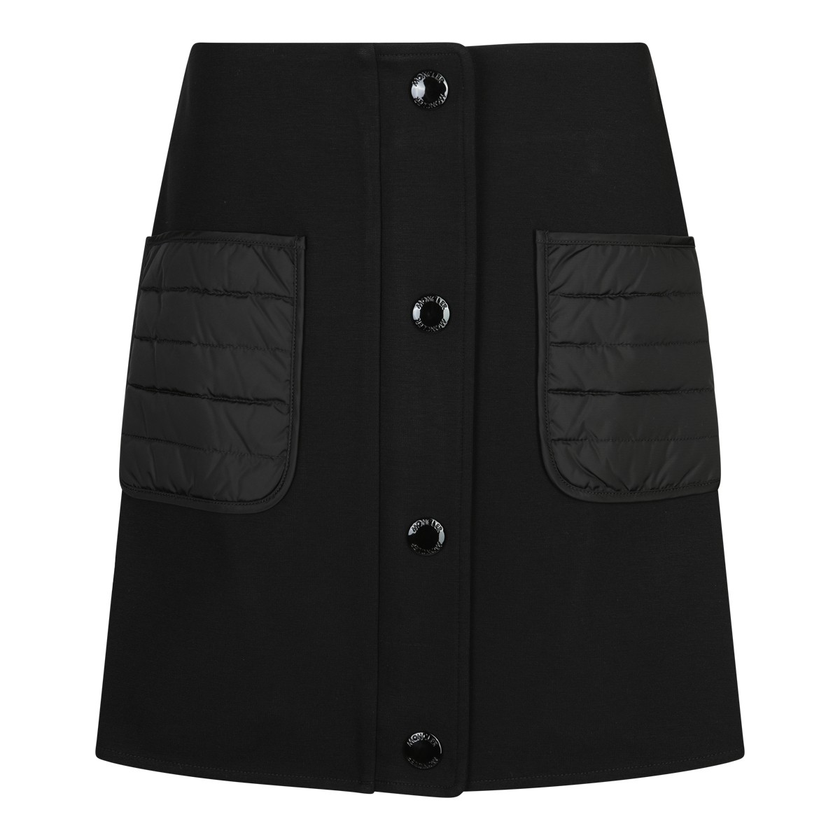 BLACK VISCOSE MINI SKIRT