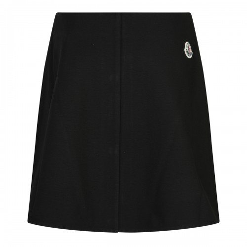 BLACK VISCOSE MINI SKIRT