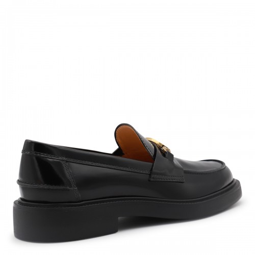 BLACK LEATHER LOAFERS