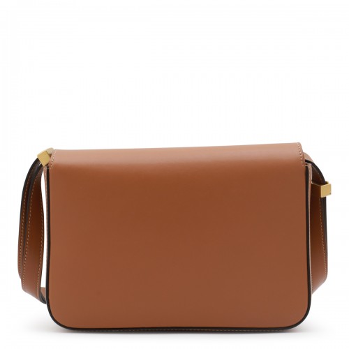 BROWN LEATHER CROSSBODY BAG