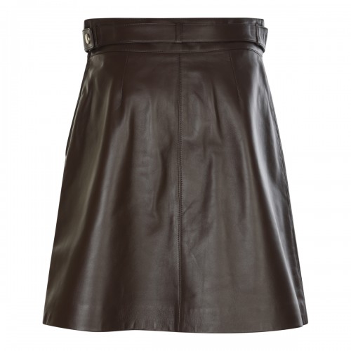 BROWN LEATHER SKIRT