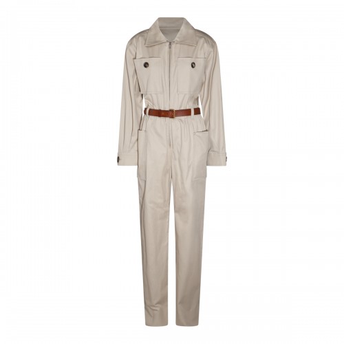 BEIGE COTTON JUMPSUITS