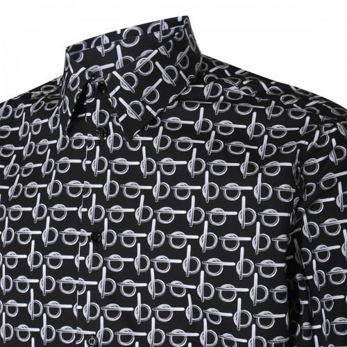 BLACK AND WHITE COTTON SHIRT