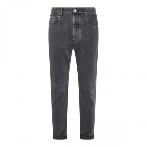 GREY COTTON DENIM JEANS