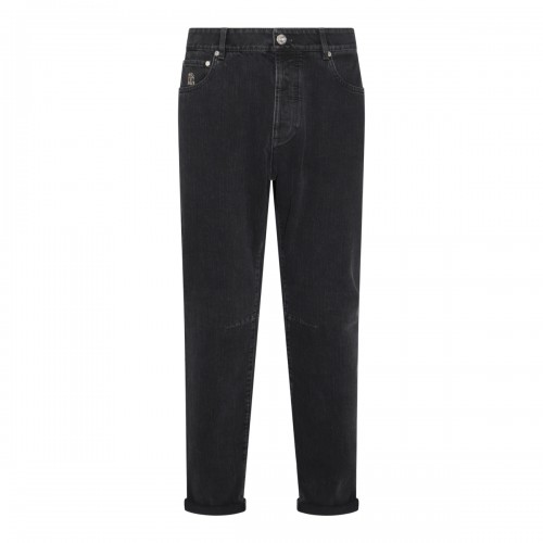 BLACK COTTON JEANS