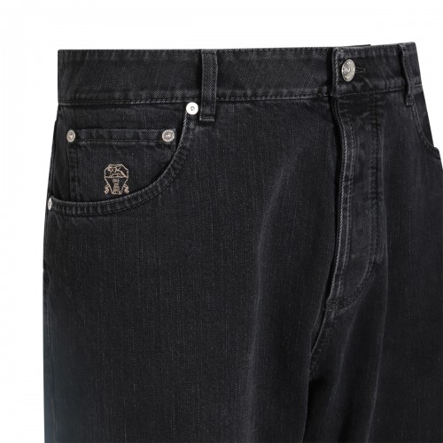 BLACK COTTON JEANS