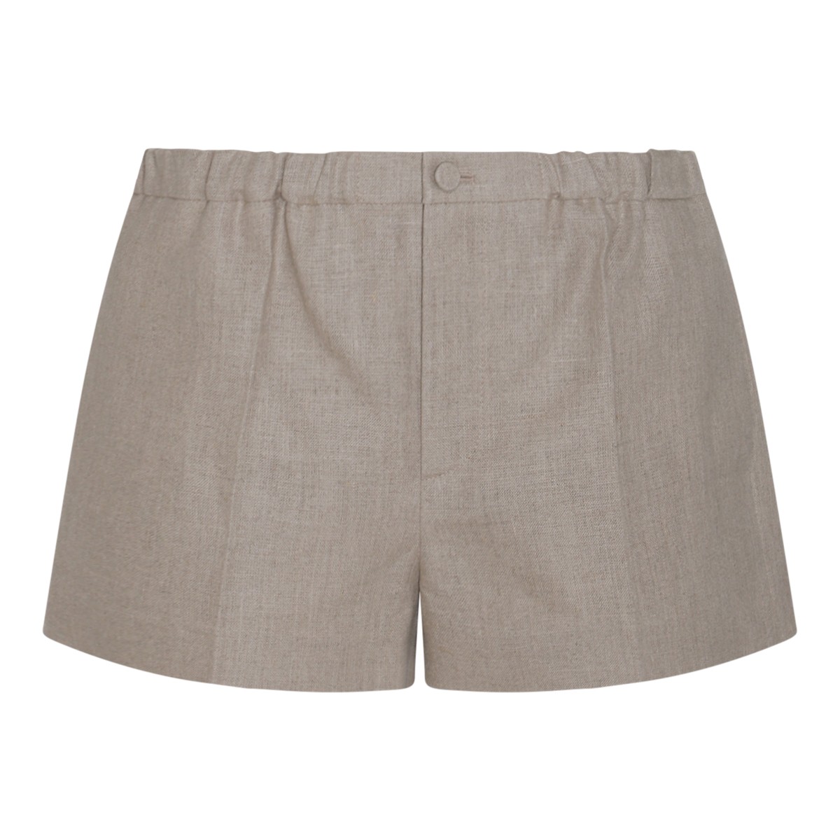 BEIGE LINEN SHORTS