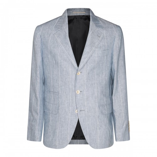 BLUE SILK BLAZER