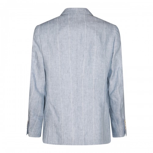 BLUE SILK BLAZER