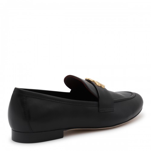 BLACK LEATHER LOAFERS