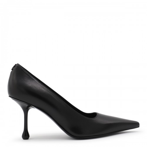 BLACK LEATHER IXIA 80 PUMPS