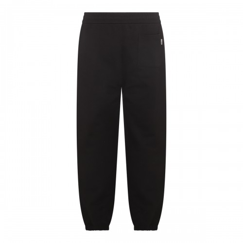 BLACK COTTON TRACK PANTS