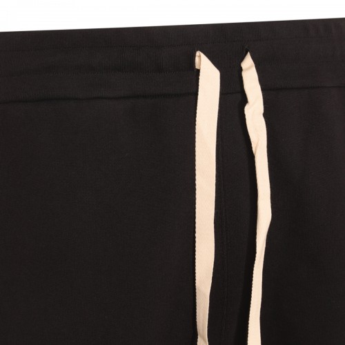 BLACK COTTON TRACK PANTS