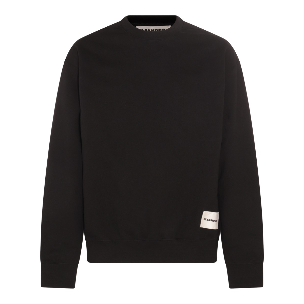 BLACK COTTON SWEATSHIRT