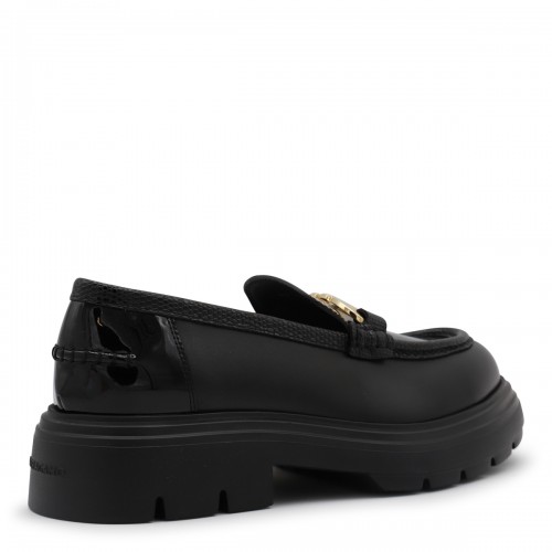 BLACK LEATHER LOAFERS