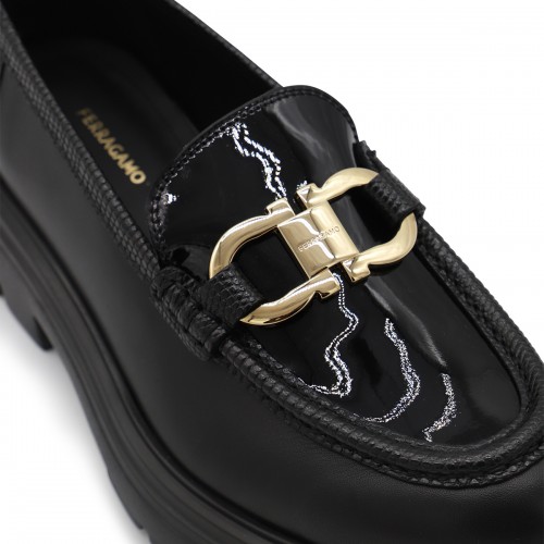 BLACK LEATHER LOAFERS