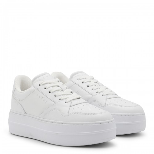 WHITE LEATHER SNEAKERS