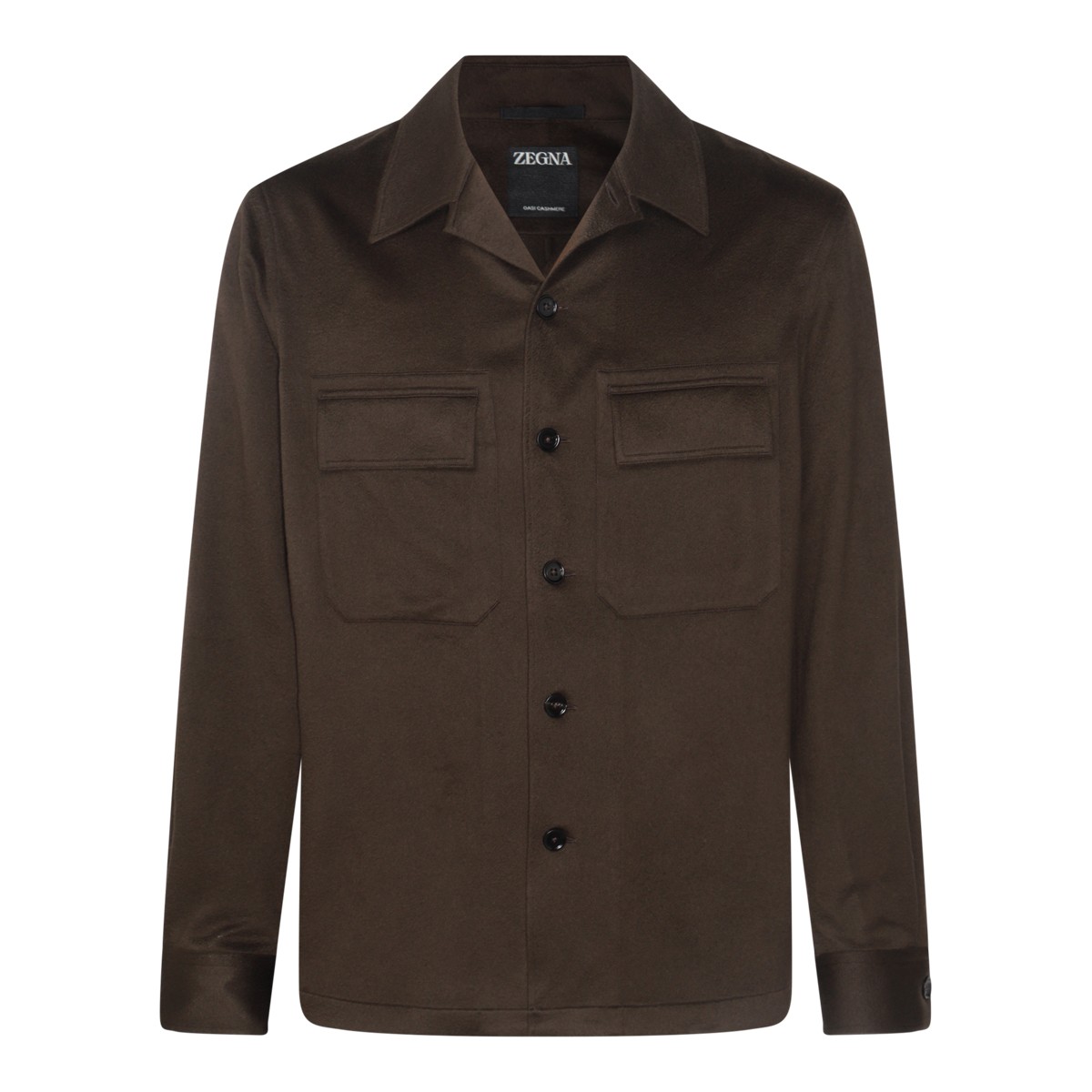 BROWN WOOL CASUAL JACKET