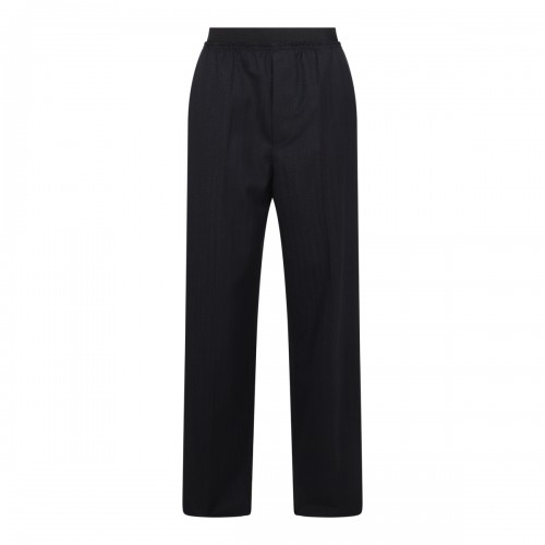 BLACK WOOL PANTS