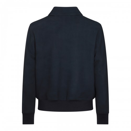 NAVY BLUE LEATHER JACKET 2