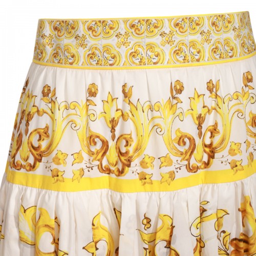 WHITE AND YELLOW SKIRT