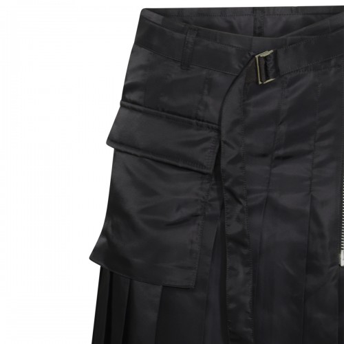 BLACK NYLON SKIRT