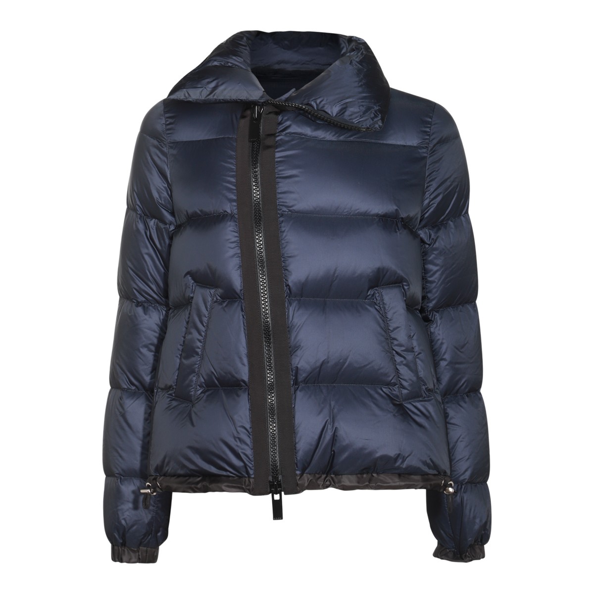 BLUE NYLON DOWN JACKET