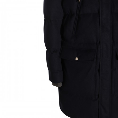 NAVY BLUE WOOL COAT