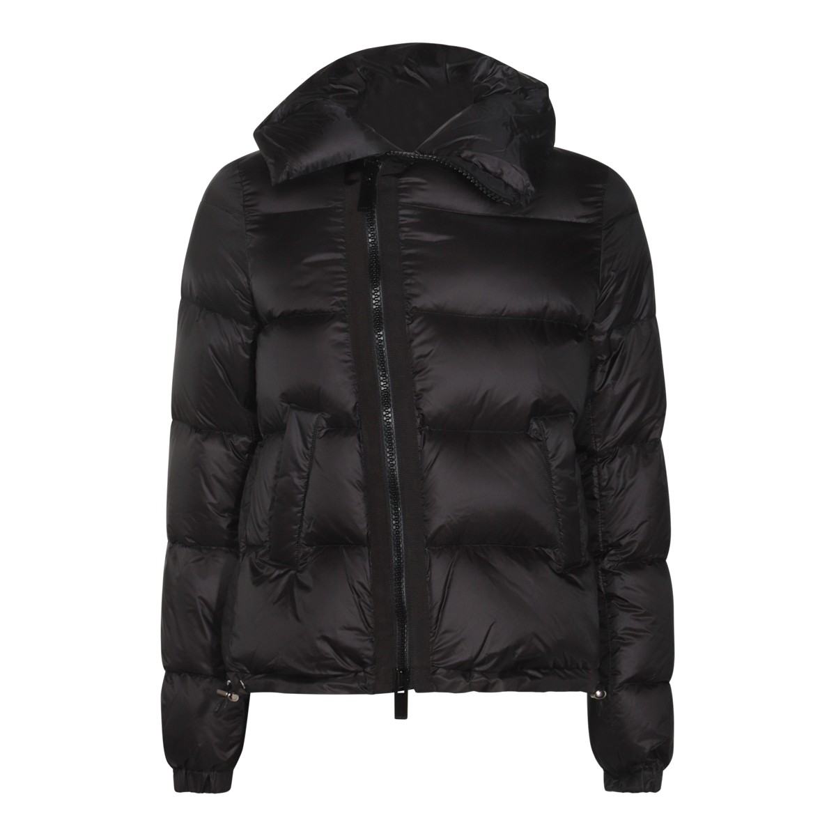 BLACK NYLON DOWN JACKET