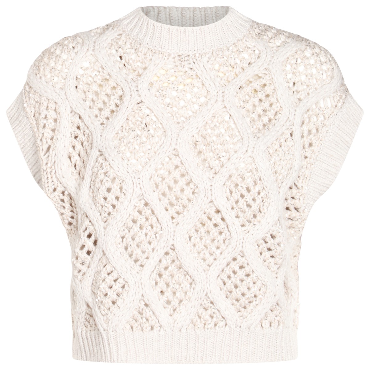 WHITE WOOL KNITWEAR