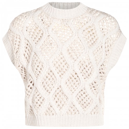 WHITE WOOL KNITWEAR