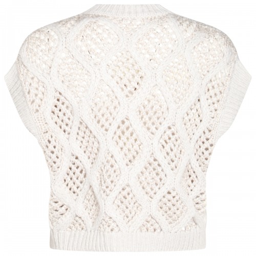 WHITE WOOL KNITWEAR