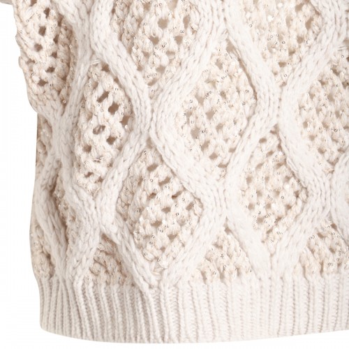 WHITE WOOL KNITWEAR