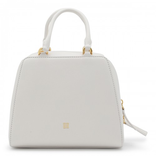 IVORY LEATHER ANTIGONA CUBE TOP HANDLE BAG