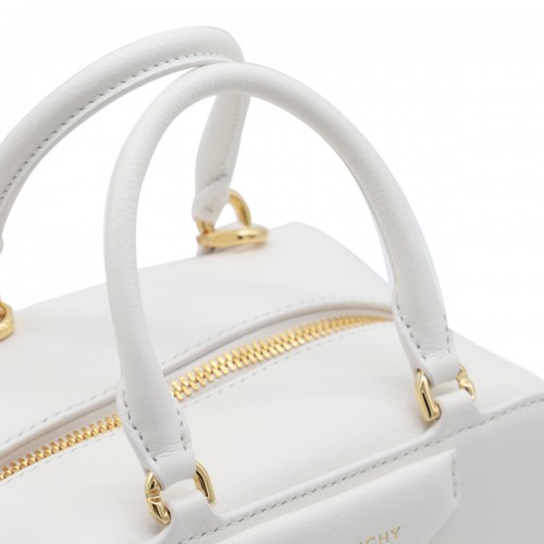 IVORY LEATHER ANTIGONA CUBE TOP HANDLE BAG