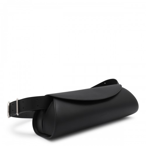 BLACK LEATHER SHOULDER BAG