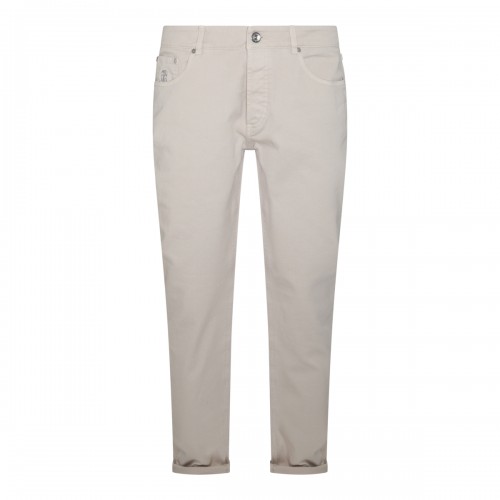 BEIGE COTTON JEANS