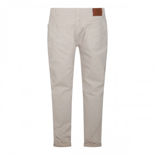 BEIGE COTTON JEANS