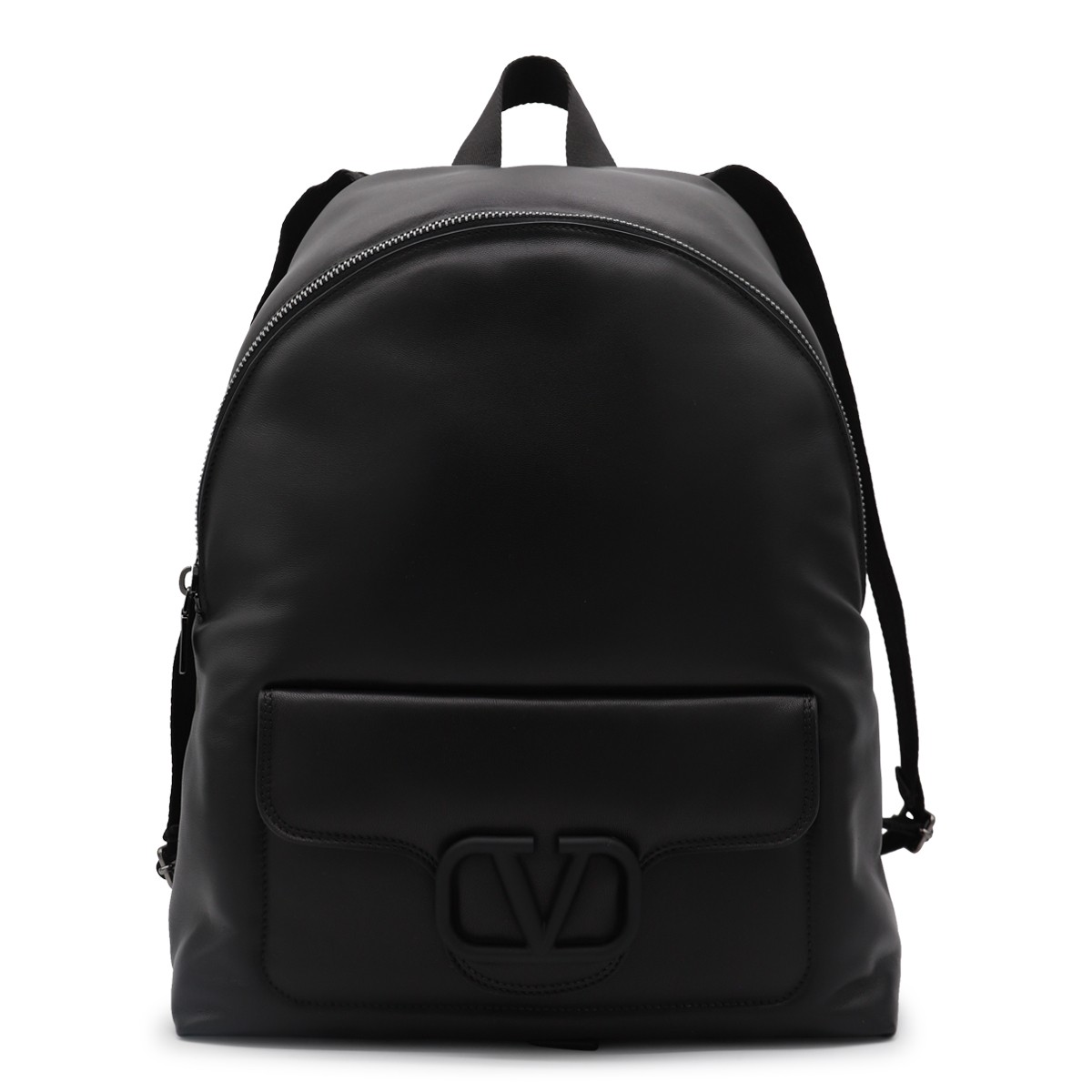 BLACK LEATHER BACKPACK